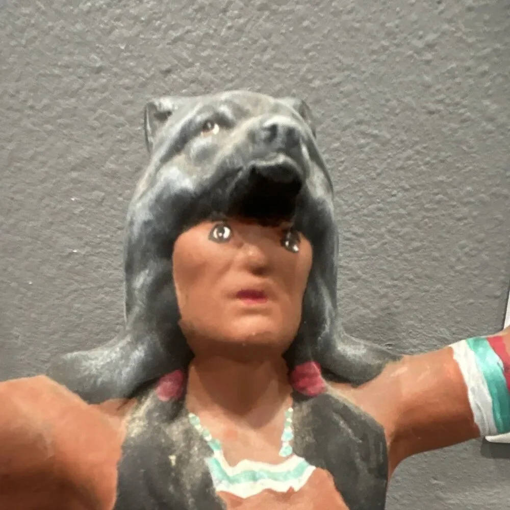 Native American Wolf Dancer-Hand Painted Resin Figurine